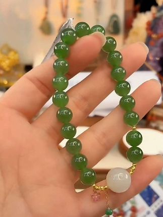 珠宝18k碧玉手串#手串 #手饰 #手链