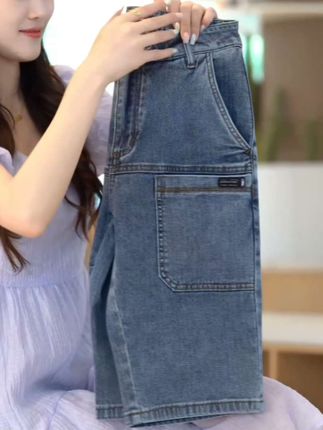 #牛仔短裤 六兜设计超能装,七分牛仔裤,时尚不重样!#七分裤 #短裤 #夏季裤子