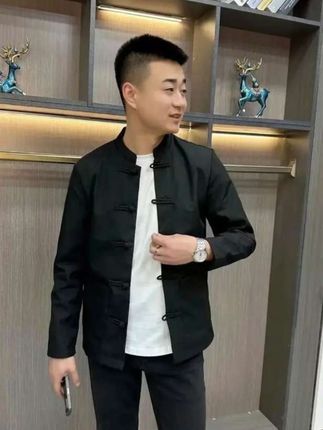 #国风立领盘扣唐装#中山装#外套穿搭 #男士国风唐装# 夹克外套