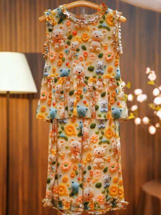 #儿童背心套装 3D印花卡通图案 面料柔软亲肤 穿着漂亮又舒适#夏季爆款 #女童夏季套装