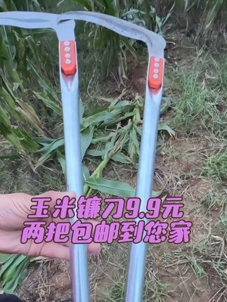 农民太难了 种上你就要收回家,今天给大家推荐这一款玉米廉刀,只需要 9.9 元买一把送一把到手两把,包邮到您家#三农#农民#农民工真的不容易 #丁星食品@影像密州 @爱跳舞的丹丹 @中国预制菜大连盟~山东潍坊诸城 @中国预制菜大连盟 @帐号运营全攻略 @