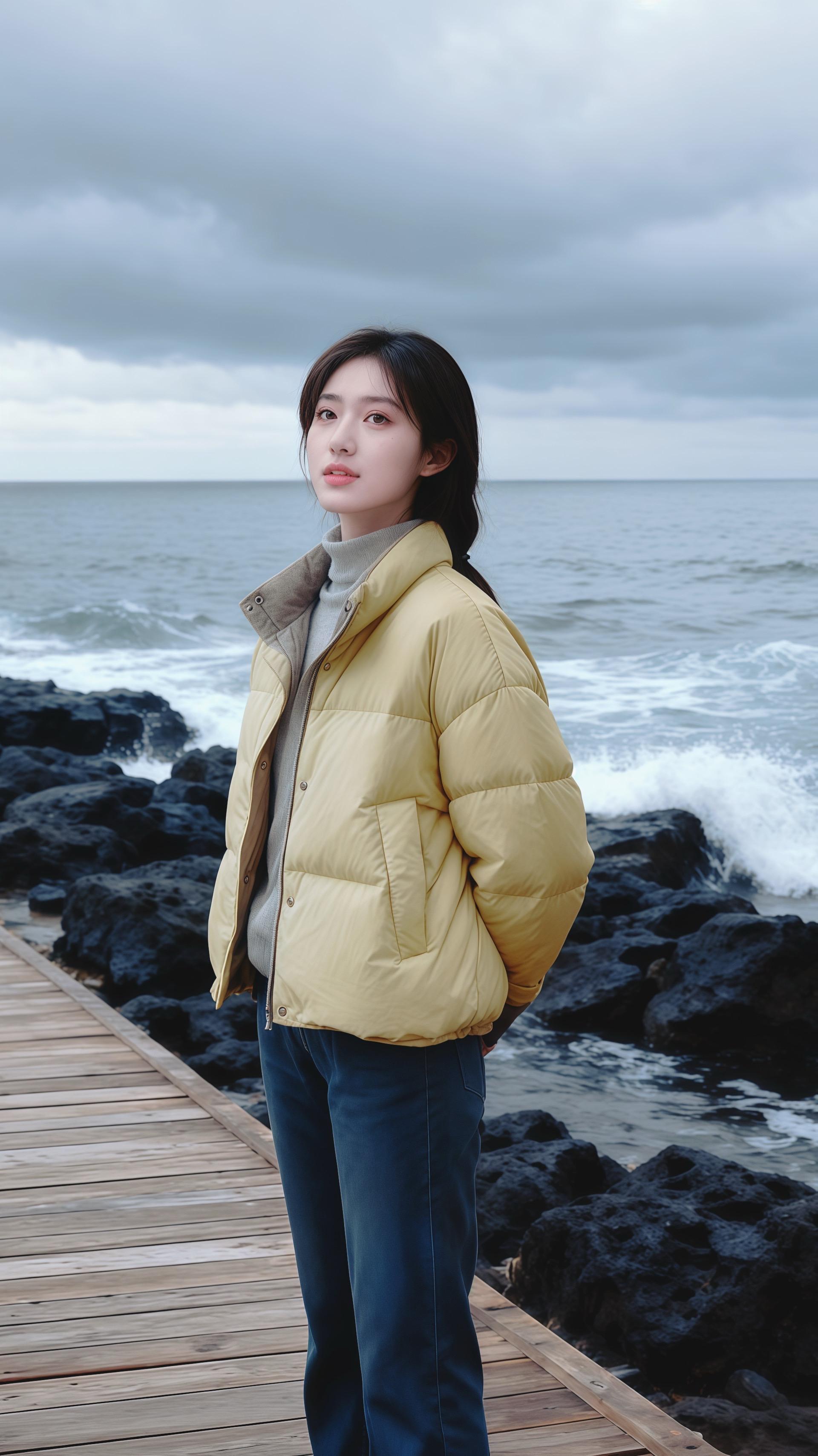 韩版宽松加厚棉服。#棉服也能穿出时尚感 #小个子穿搭 #秋冬穿搭 #保暖穿搭 #外套穿搭