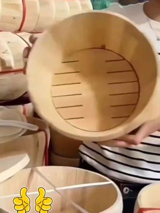粉丝专享蒸饭木桶曾瓦子手工家用神器大号纯手工商用木饭桷杉木#木桶蒸饭好吃#手工制作木桶
