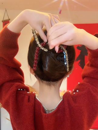 #抓夹用法 #网红发饰 #头饰发饰 #优雅气质 #鲨鱼夹