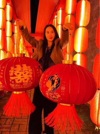 来喽来喽,喜气洋洋的红灯笼来喽!大气烫金工艺,加密顺滑流苏,加厚植绒布材质,太好看了#家有喜事 #婚礼布置 #传统婚礼习俗 #结婚灯笼 #手工制作灯笼
