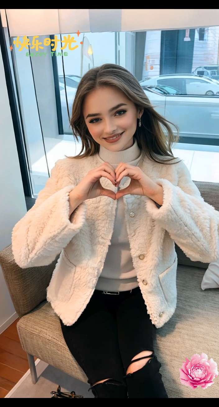 韩版小香风洋气毛绒外套!女春秋2025冬季新款加厚女士开衫短款上衣#时尚潮流穿搭 !冬季穿搭!谁穿谁好看