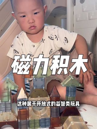 #益智玩具 换了一套积木,终于爱玩了,一个人能玩半天!#积木 #磁力积木 #积木搭建