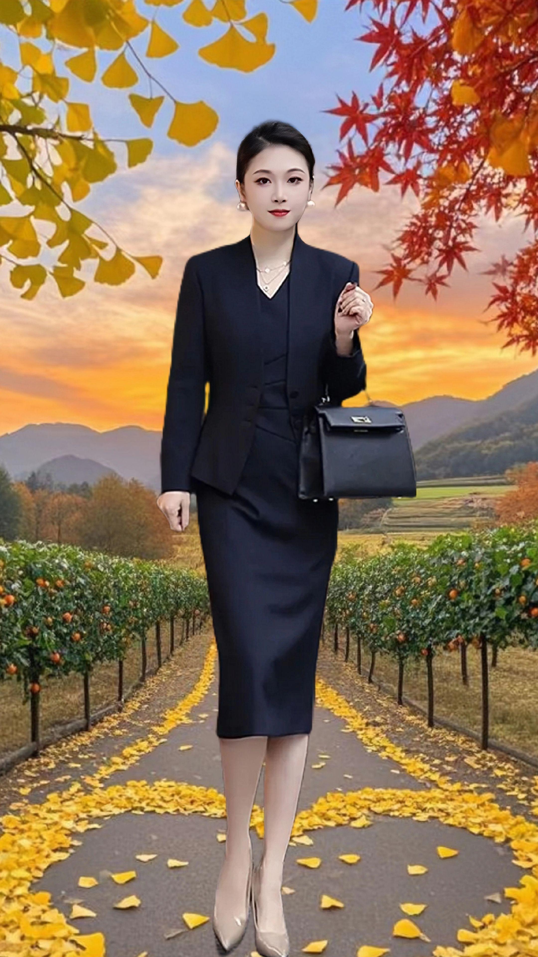 职业装西装套装裙女春秋2025新款气质减龄显瘦连衣裙西服两件套