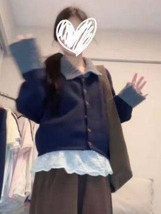 秋季长袖条纹套装毛针织衫上衣秋季慵懒风气质针织两件套 #秋季穿搭#时尚#百搭#显瘦#慵懒