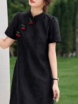 夏季新款新中式国风改良连衣裙#夏季穿搭 #连衣裙 #国风新时尚 #新中式穿搭
