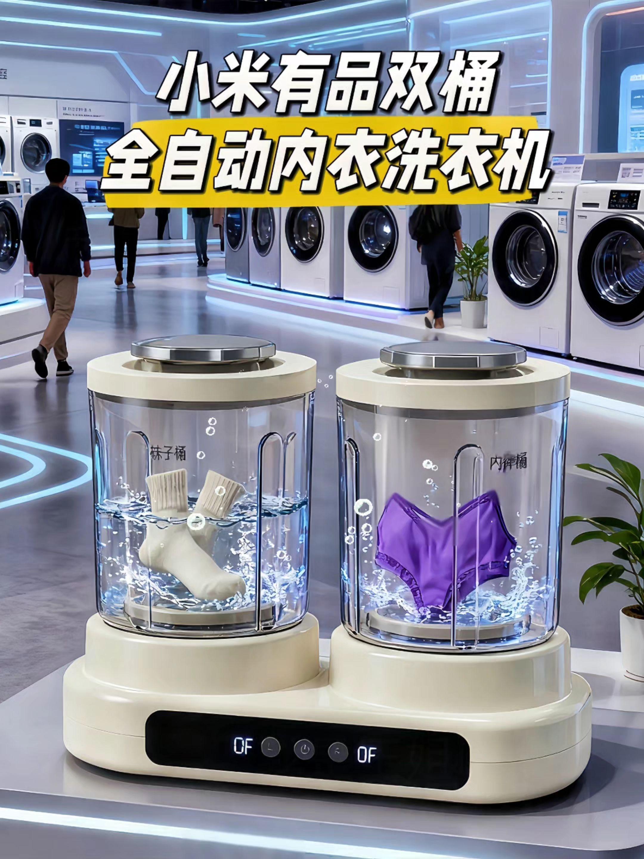 这台双桶小机器把懒人宠上天!小米有品双桶全自动内衣洗衣机,简直是为懒人量身定做——左桶专洗袜子,右桶专洗内衣,从洗涤到脱水一键搞定,再也不用蹲在盆边拧到胳膊酸。它身形小巧,浴室角落、阳台壁柜,宿舍的小空间都能适配,哪怕出差塞行李箱也轻轻松松。 双桶独立运转,内衣和袜子各走各的水流,防止交叉感染,一键启动,解放双手。 其实生活的松弛感,往往从“放过自己”开始。不用再和手洗衣物死磕,不用再为收纳空间焦虑,当这台内衣洗衣机嗡嗡转着把内衣洗干净时,你会发现:省下的不止是时间,更是和琐事较劲的心力——原来“懒”一点,日子也能清爽这么多。 #内衣洗衣机 #小米有品 #内衣清洗 #懒人好物 #解放双手