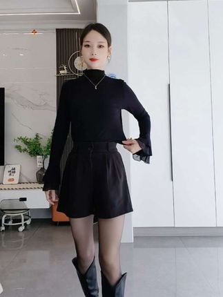 气质女神范喇叭袖打底衫,上身洋气减龄不挑人穿#打底衫 #内搭外穿都好看 #女神范