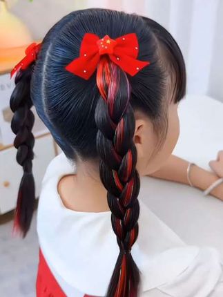 #创作灵感哇撒,这个国庆发夹编发也太好看了吧!国庆当天给宝贝夹上,喜庆又漂亮,国庆的氛围感满满!#发夹#编发#好物推荐🔥
