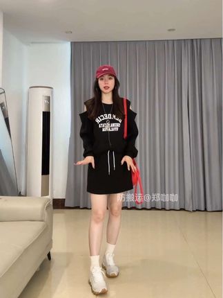 #卫衣套装 #大码女装 #休闲穿搭 #小众设计感 #通勤搭配