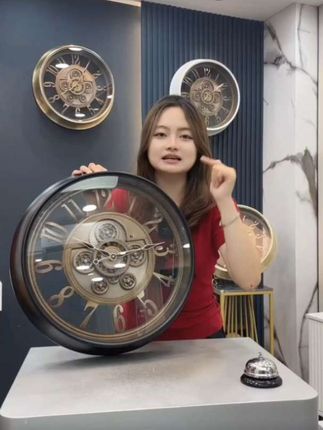 #客厅挂钟,新款#家用轻奢装饰静音挂钟#客厅挂钟