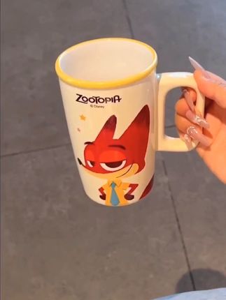 疯狂动物城马克杯尼克朱迪水杯新款高颜值办公室咖啡杯子生日礼物