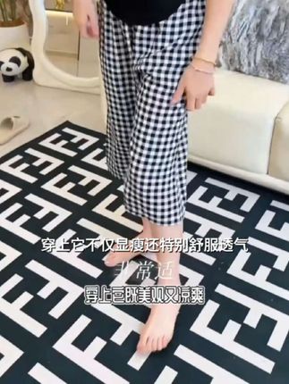 新款中高腰阔腿裤裙裤女裤夏季家居裤薄款宽松绵绸七分时尚沙滩裤#圣安地列斯ios重制 #我的世界创造指令 #向僵尸开炮攻略和技巧 #星之卡比游戏