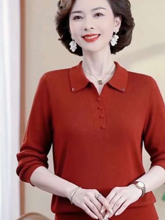 #高级感穿搭 #妈妈款长袖针织衫#优雅气质 #美搭尽显女神范