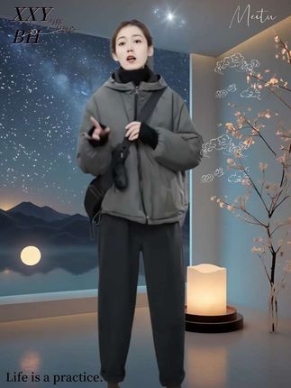 双面穿棉服夹棉外套女短款2025秋冬新款小个子休闲宽松轻薄小棉袄#每日分享 #宽松有范 #每天穿搭分享 #女装穿搭 #休闲百搭