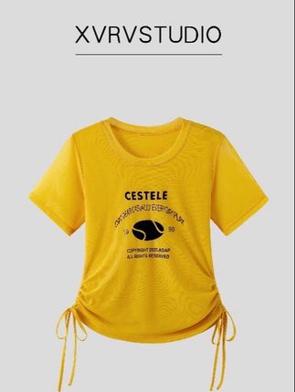 【夏上新】抽绳款网纱运动短袖健身跳操户外百搭显瘦#夏季穿搭 #显高显瘦 #休闲裤 #女装 #夏季清凉