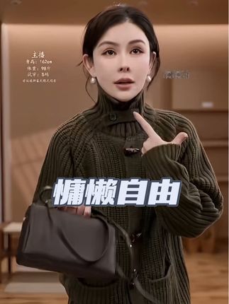 宝子们!HDD“慵懒自由”Y8843毛衣外套太戳我了~ 羊毛粗线针织超有质感,蓬松软糯像裹着温暖的云!定制版型慵懒不垮塌,显瘦还藏肉,搭牛仔裤随性,配裙子温柔,秋季披在肩上,自由松弛感直接拉满~ #粗线针织外套 #秋日慵懒风 #羊毛轻奢单品 #显瘦毛衣 #HDD慵懒自由