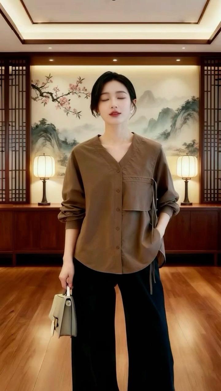 🔥大码女孩们,2025新款宽松休闲质感开衫上衣来啦!这件咖色V领衬衫真的绝绝子。咖色自带高级感,温柔又百搭,轻松适配各种风格。V领设计超显脸小,修饰颈部线条,让你气质up。长袖款式,适合秋季穿着,舒适又自在。宽松版型对大码姐妹超级友好,巧妙遮住身上的肉肉,穿着毫无束缚感。作为开衫,搭配T恤、连衣裙都不在话下,轻松打造不同造型。无论是日常出街还是休闲聚会,穿上它,你就是人群中的时尚焦点,高级感满满,赶紧入手! #大码女装 #咖色衬衫 #宽松休闲#高级感穿搭 #谁穿谁好看