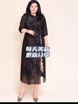 2025夏季新款大码优雅新中式秘密花园旗袍连衣裙#夏季新款女装 #大码女装 #优雅气质高贵淑女 #新中式穿搭 #旗袍秀一秀女子好温柔