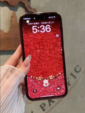 百福發财猫适用苹果vivo华为oppo小米iPhone17电镀玻璃防摔手机壳#手机壳 #这个手机壳真的长在我心巴上了 #百福图 #颜值高 #数码科技