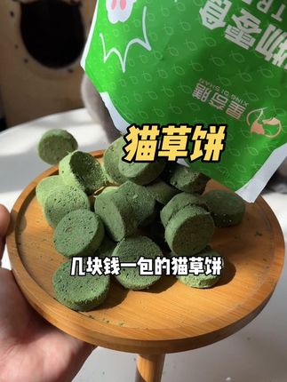 酥酥脆脆的猫草饼,磨牙解馋还能排毛毛,省去了种猫草的麻烦#猫草 #猫零食#猫草饼 #吃货猫 #这也太好吃了
