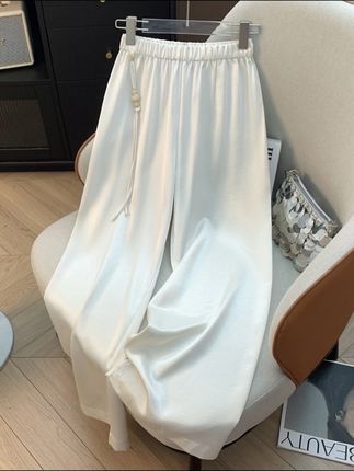 D999-2451【葫芦裤L】新中式夏款醋酸长裤高腰垂感阔腿休闲裤女#长裤 #休闲裤女 #阔腿裤 #新中式穿搭 #高腰垂感