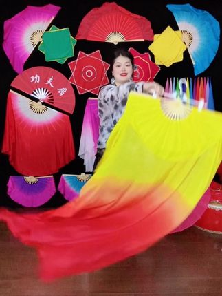 加长广场舞大扇子舞#民间舞 #广场舞扇子#民族舞扇子#古典舞扇子#扭秧歌扇子舞