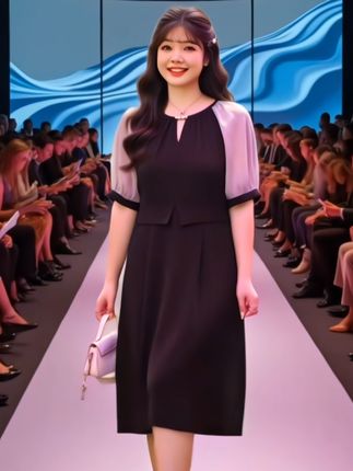 #大码女装 #优雅气质 #时尚气质穿搭 #气质连衣裙 @DOU+小助手