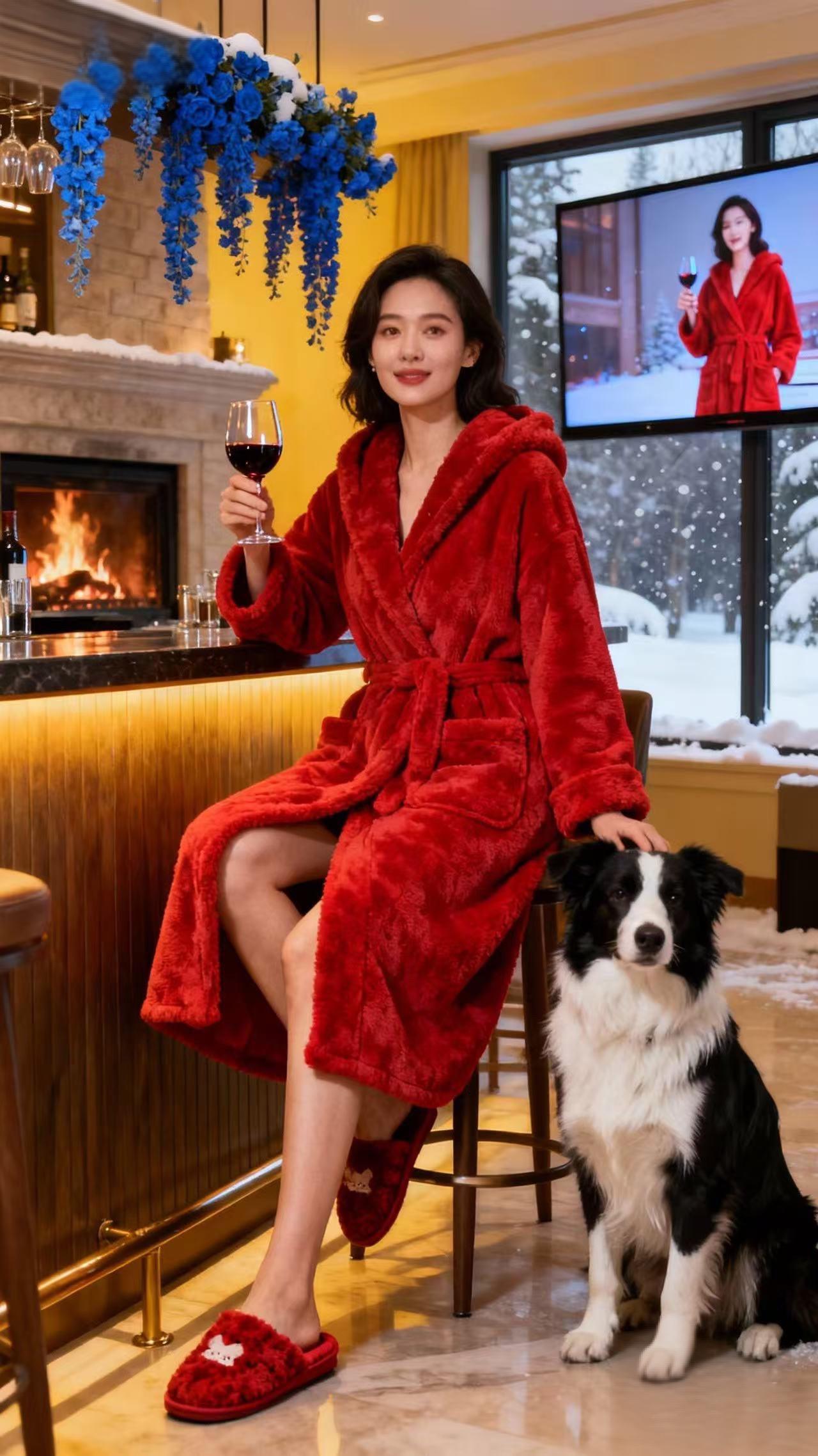 冬日宅家的快乐是这件红珊瑚睡袍给的! 裹着软fufu的绒毛,脚踩暖乎乎的拖鞋,壁炉的火正旺,窗外是落雪的摩天轮——按下快门的瞬间,把“温暖与浪漫同框”的氛围感直接拉满❄️ 谁懂啊!这才是冬天该有的松弛感~ #冬日宅家治愈时刻 #睡袍氛围感 #被温暖包围的冬天 #珊瑚绒睡袍 #好物推荐🔥