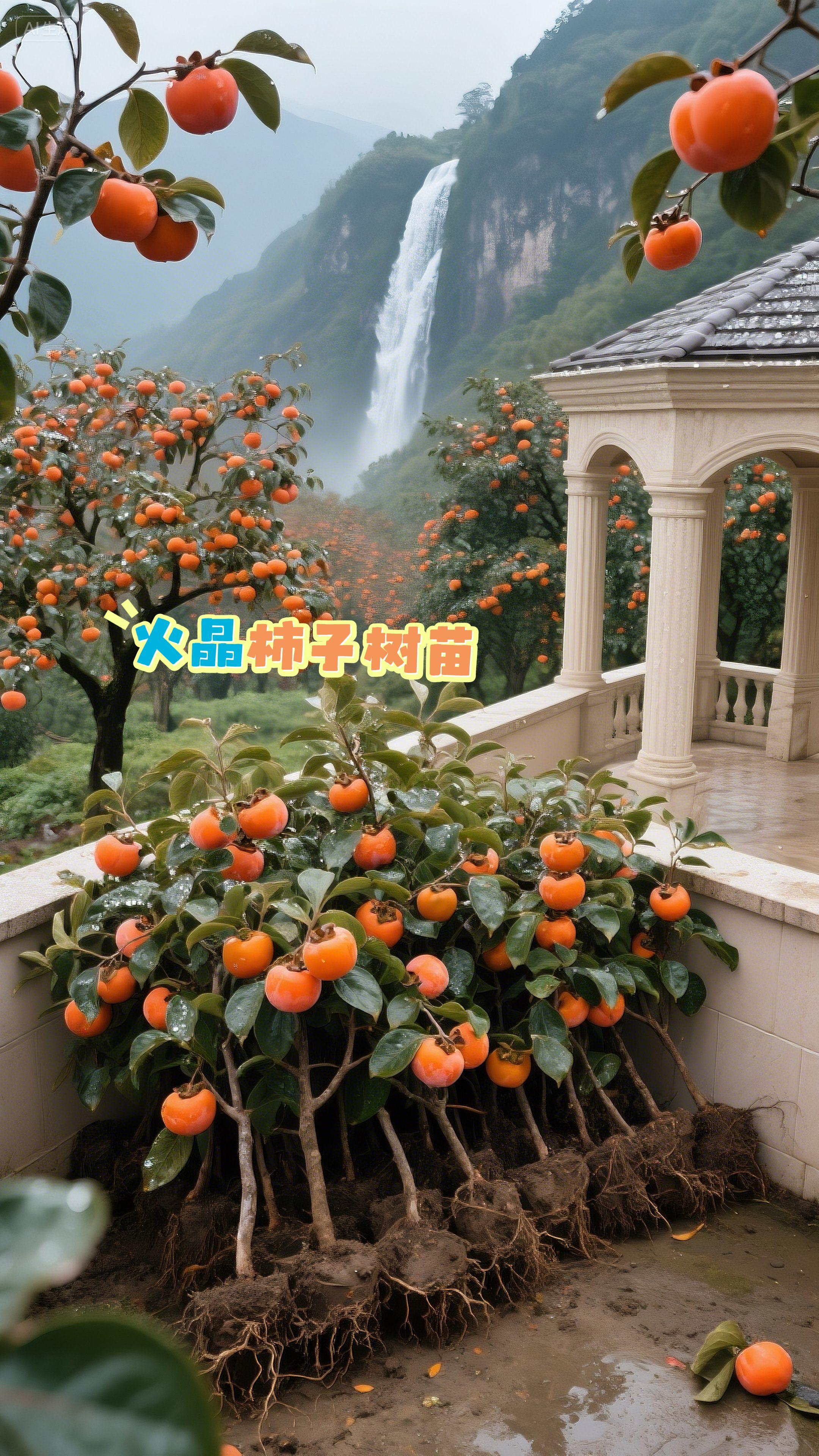 火晶柿子树苗。#新农人计划 #强烈推荐 #优质农产品 #果树苗 #果树种植