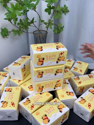 可爱抽纸#不含荧光剂 #抽纸 #我可真会买