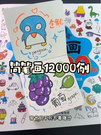 简笔画12000例|儿童绘画书籍 简笔画教材 #简笔画 #简笔画教程 #儿童绘画 #儿童书籍 #亲子互动