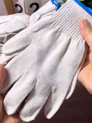 劳保手套大件批发耐磨加厚棉纱薄款棉线纯棉耐用男女建筑防护干活#手套 #批发 #劳保用品