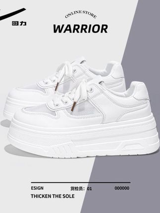 回力厚底网面小白鞋女款2025夏季新款单网透气小个子增高松糕板鞋#百搭小白鞋 #透气舒适 #厚底鞋 #回力网面鞋#回力