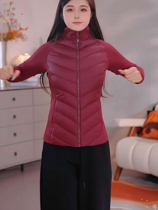 #修身羽绒服外套 #时尚气质穿搭 保暖修身运动内搭羽绒服外套 #潮流时尚穿搭 #休闲百搭