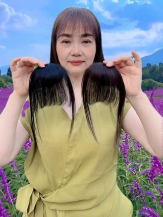 漫画手工女隐形自然前额仿真发甜酷个性空气齐刘海轻薄无痕假刘海#隐形无痕#空气刘海#修饰脸型显脸小 #轻薄透气一年四季都可以佩戴