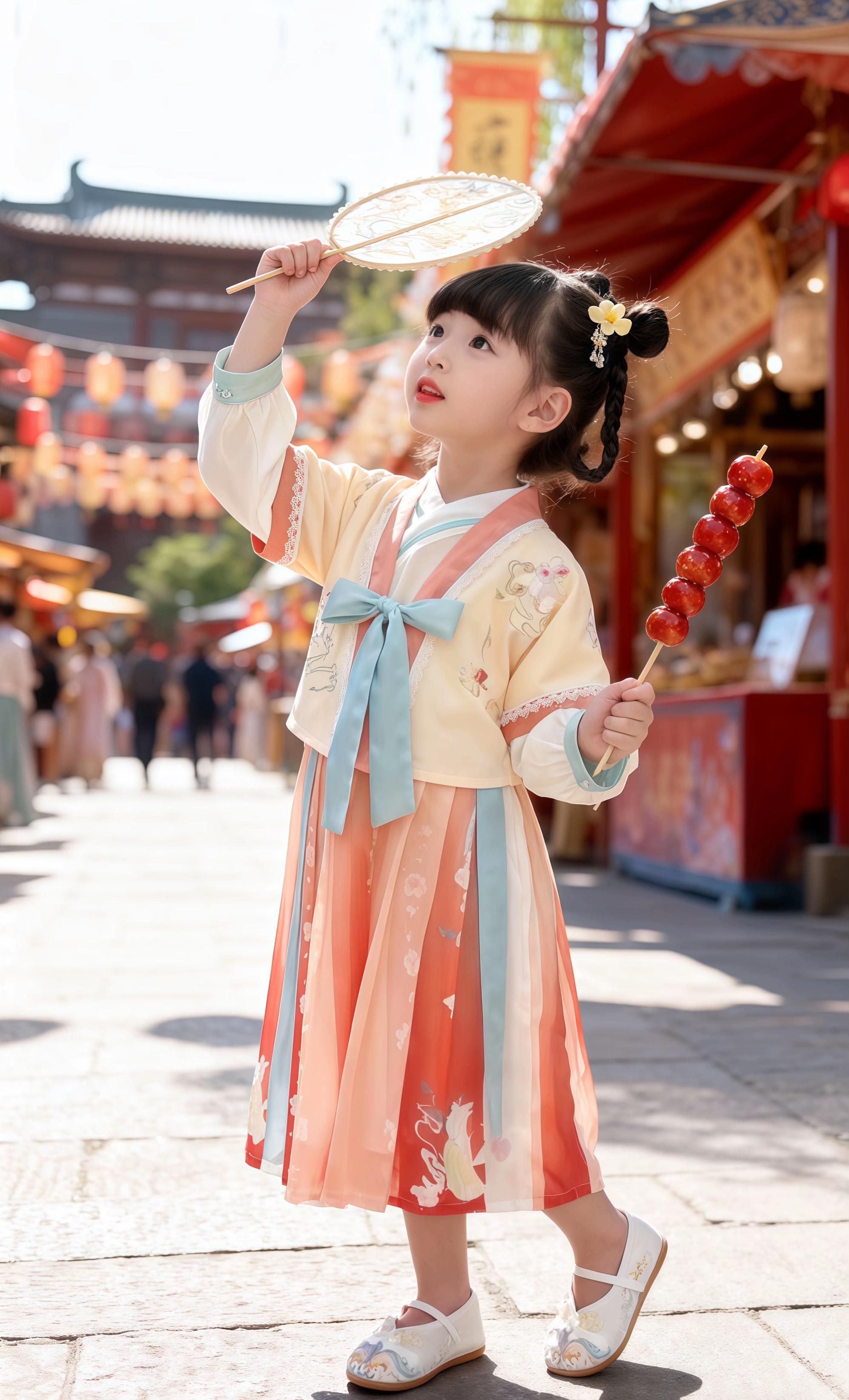 被追问无数次的女童春秋汉服! 宝妈们,这套中国风女童汉服必须拥有姓名!长袖唐装款式,古风裙身轻盈飘逸,妥妥仙女范。襦裙设计精致,面料亲肤,春秋穿着正合适。快让咱家女宝化身古风小仙女~ #女童汉服 #中国风 #春秋唐装 #古风襦裙 #仙女裙