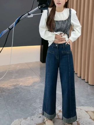 #牛仔裤 #显高显瘦显腿长 #时尚洋气 #气质显瘦 #穿出自信穿出美丽