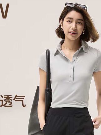SW速惟夏季速干polo衫显瘦收腰女款透气翻领时尚休闲运动t恤4203#气质翻领短袖#速千polo上衣 #简约穿搭 #质量杠杠的好 #夏季爆款短袖