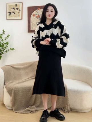 孕妇装春秋新款2025条纹镂空撞色毛衣+A字吊带洋气时尚孕妇连衣裙#孕妇装新款 #时尚孕妇装 #孕妇装 #孕妇套装两件套 #孕妇穿搭 @DOU+小助手