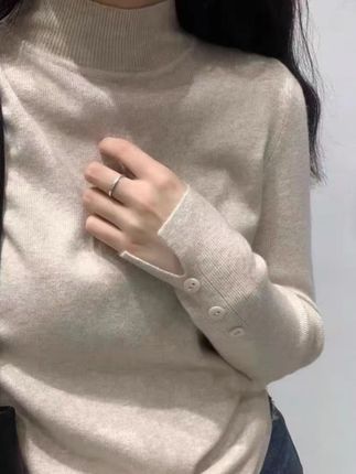 70075大码女装2025秋装新款宽松中领针织衫上衣胖m显瘦毛衣打底衫#打底衫 #针织衫 #大码女装 #微胖女生 #谁穿谁好看