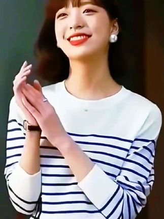 2025春秋新款圆领宽松显瘦遮肉版上衣外穿毛衣女内搭条纹针织衫#针织衫 #女装#女款#穿搭 #穿出自己的风格 @DOU+上热门