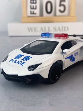 儿童兰博合金警车玩具车跑车赛车110警察玩具车小汽车模型基尼男孩玩具车#警车 #警车玩具 #儿童玩具 #玩具车 #汽车模型