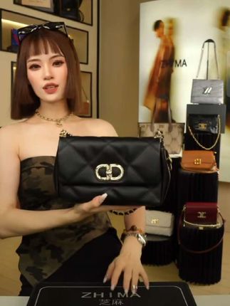 【芝麻集】猪鼻子BF-66295-黑色RAIN.CUN时尚简约腋下斜跨轻奢女包#百搭包包 #斜挎包 #高端大气