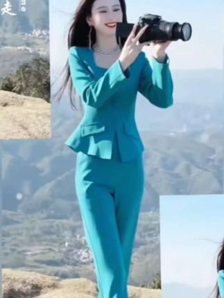 富家千金修身高级感小洋装名媛气质高端西装裤子职业套装女