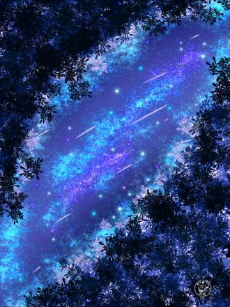 仲夜星梦 ‖ 画世界pro绘画教程 画布:3:4#音乐mv共创计划 #艺术在抖音 #mv翻拍大赛 #跟着抖音学画画 #星空
